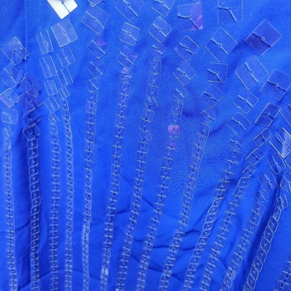 Revolve Susana Monaco NWT Cobalt Blue Mini Cocktail Slip Dress Sequins Sz Small - Picture 7 of 8